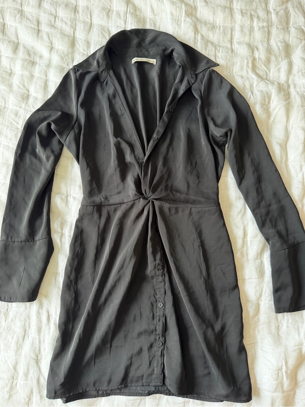 Abercrombie & Fitch Black Twist-Front dress